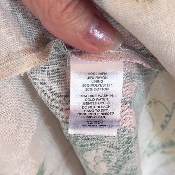 Rachel Zoe Paradisio Linen Tropical Graffiti Maxi Dress Small - Picture 12 of 17